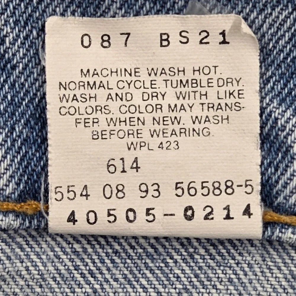 Vintage 90s Levis 505 Orange Tab Jeans Mens 34x32 Light Wash Denim USA MADE